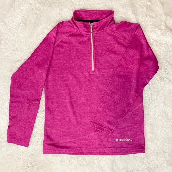 ⛰️💨BOULDER GEAR RUBY MICRO PERFORMANCE 1/4 ZIP FLEECE MID LAYER TOP💨⛰️ - Picture 2 of 5